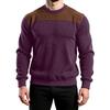 Men's Colorblock Round Neck Long Sleeve Tops Men's Sports Large Size Casual Round Neck Tops