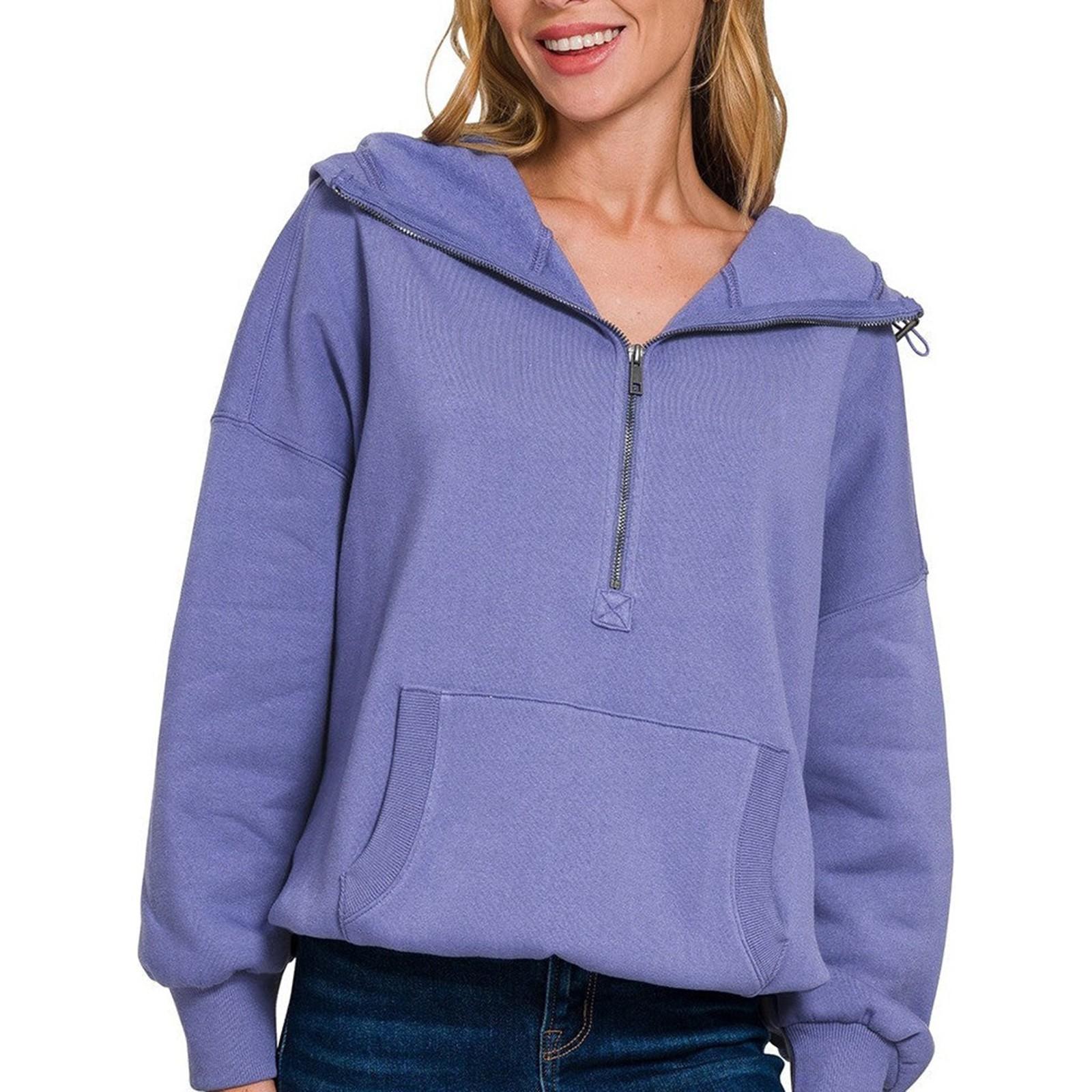 

Женские толстовки, повседневные, с длинным рукавом, на кулиске, свитшоты, пуловеры, топы, свободная одежда оверсайз XL фиолетовый