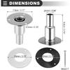 Motoforti Universal Straight Thru Hull Exhaust Skin Fitting with Screw and Nuts, for 24mm 0.94 Inch Tube Pipe, Stainless Steel, Silver Tone