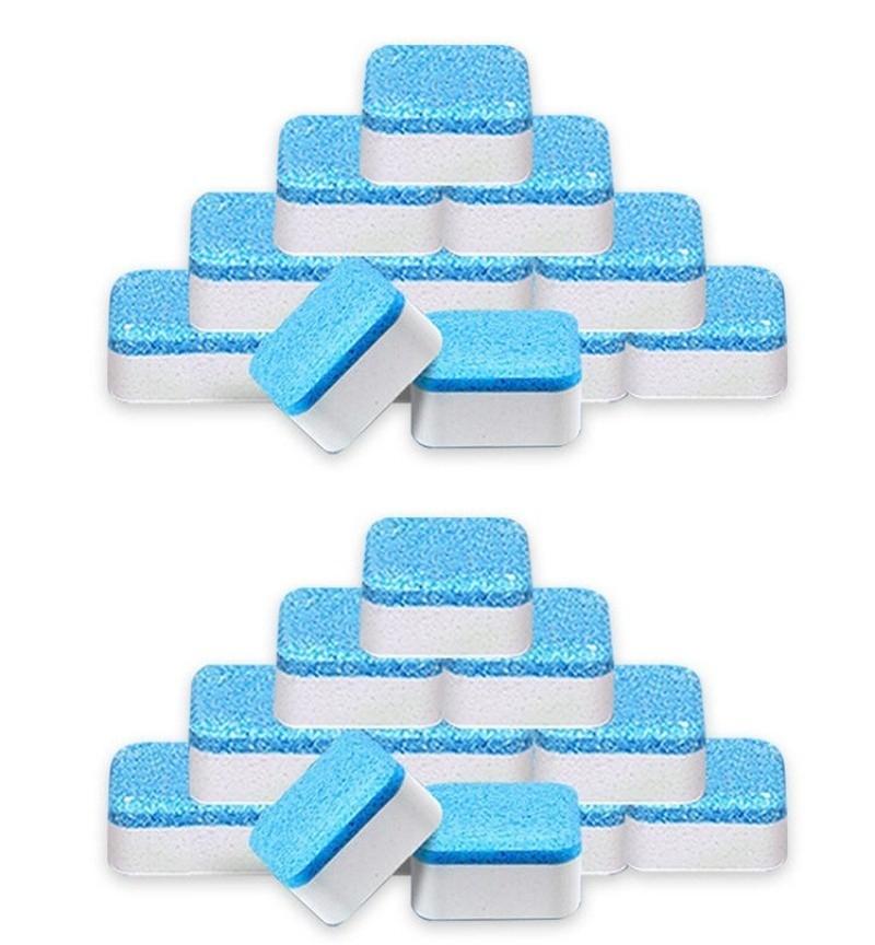 

Washing Machine Slot Cleaning Agent Effervescent Tablets Cleaning Washing Machine Automatic Drum Sterilization Disinfection 2 boxes -24pcs