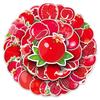 50 Cute Pomegranate Cartoon Stickers for Kids - Waterproof Decorative Fruit Stickers for Journals