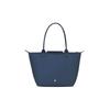 Longchamp Le Pliage Mode Lässig Faltbare Tasche Klappenverschluss Leder Umhängetasche Damen Taschen Dunkelblau 2605919P57