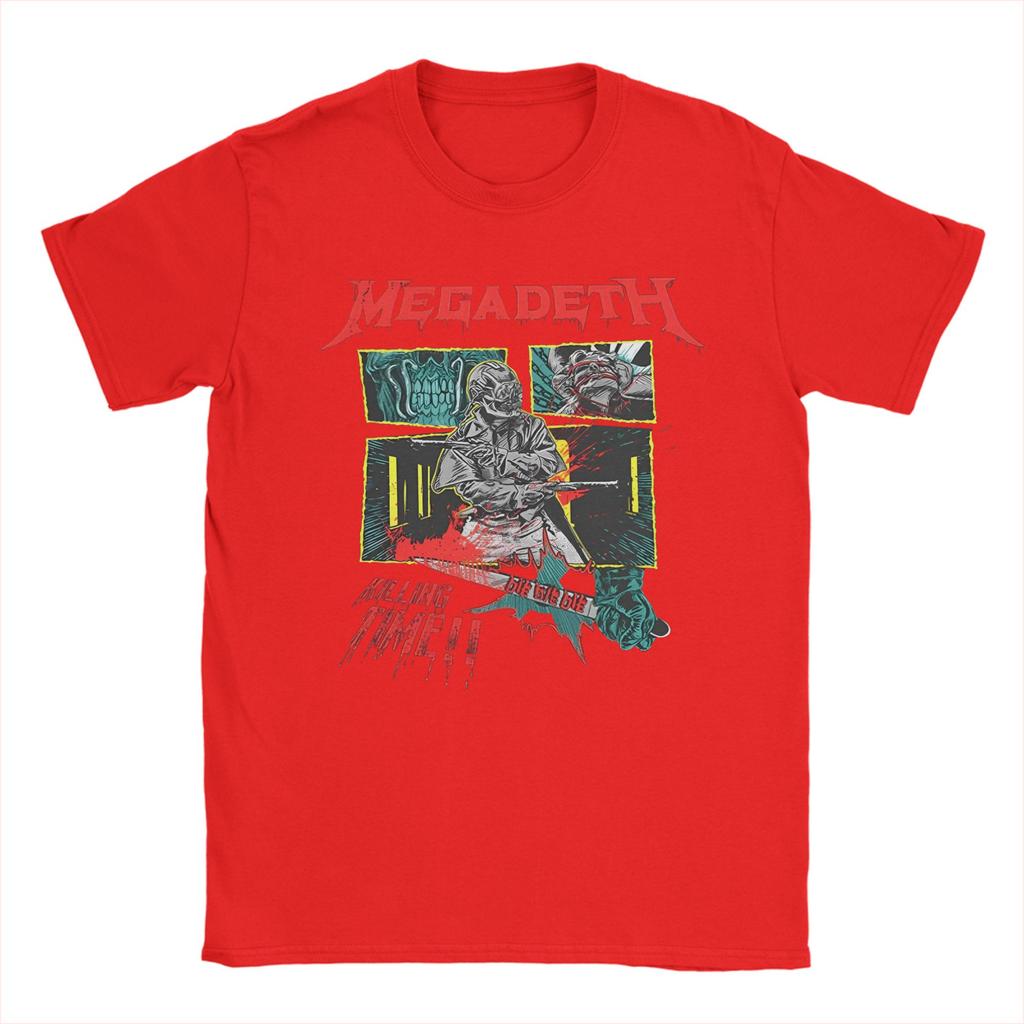 M-Megadethed Band  T Shirt Men's  Pure Cotton Creative T-Shirt Round Neck  Tees Short Sleeve Tops Graphic Printed