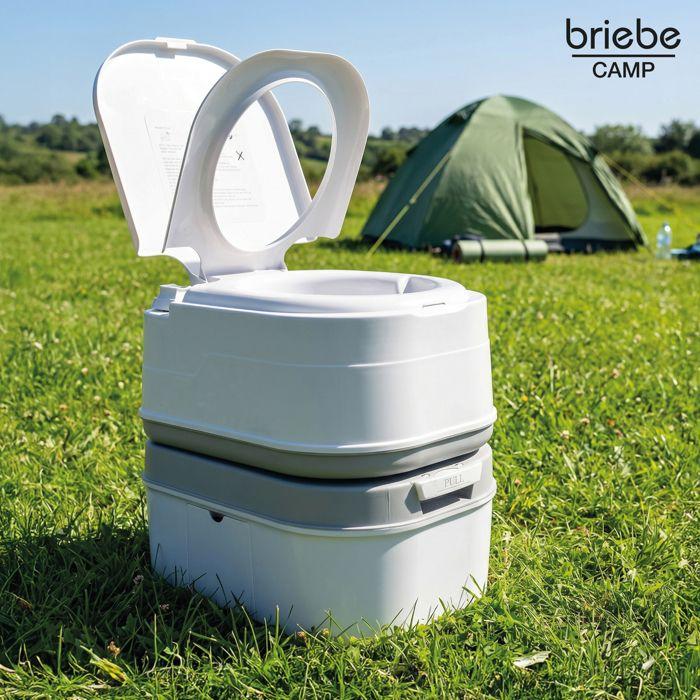 Toilette Portable Chimique pour Adultes 24L Camper, Camping, Auto Caravane WC Briebe WC1195W Blanc