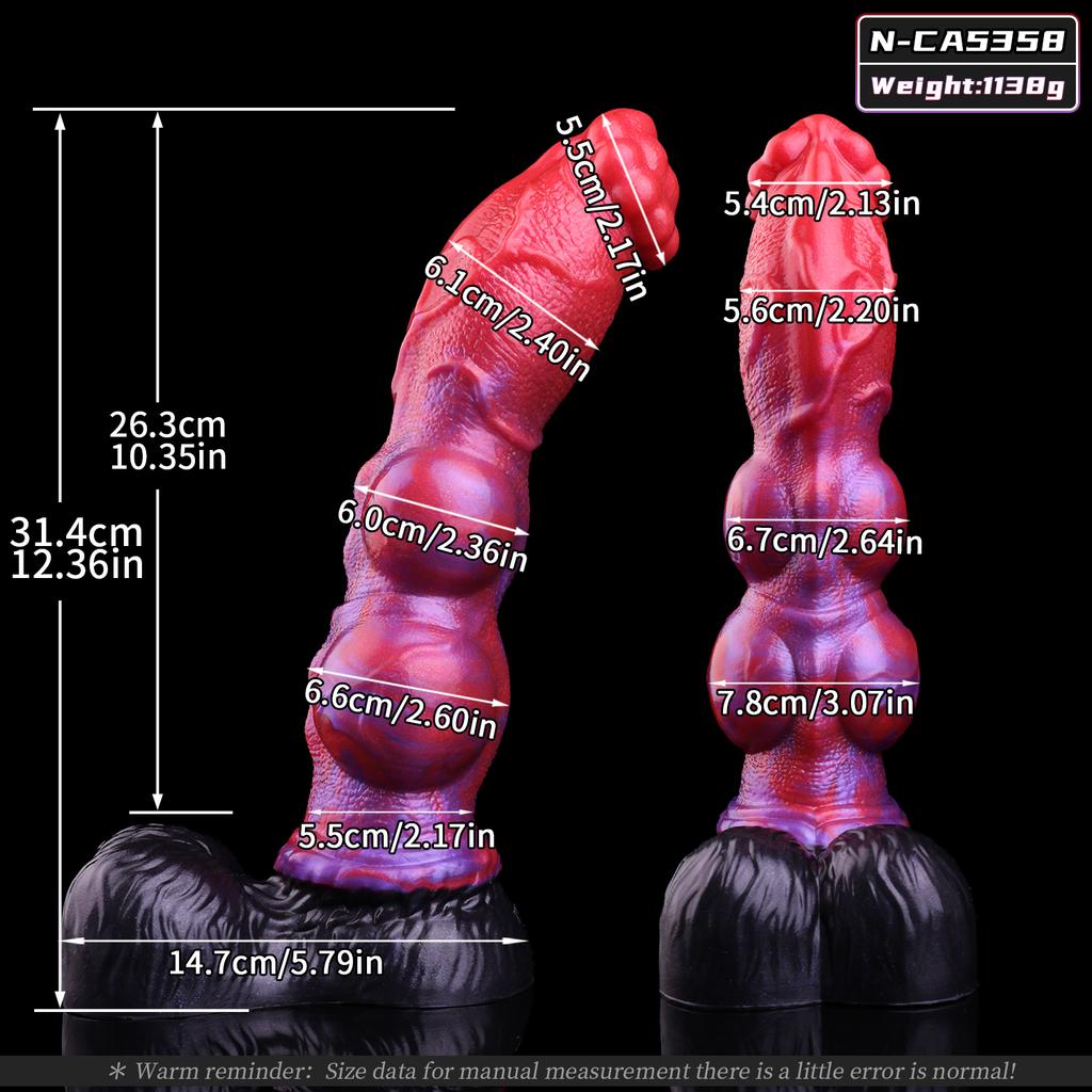 NNSX Big Dog Knot Dildo With Strong Suction Cup Anal Plug G-Spot & Prostate Stimulator Sex Toy for Male Female Pleasure
