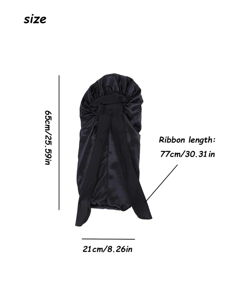 1/3pz Lunga Cuffia da Notte in Raso a Tesa Larga Morbido Cappuccio di Seta Avvolgimento per Capelli Cappuccio da Notte con Elastico Morbido Cappello per Acconciatura Avvolgimento per Capelli