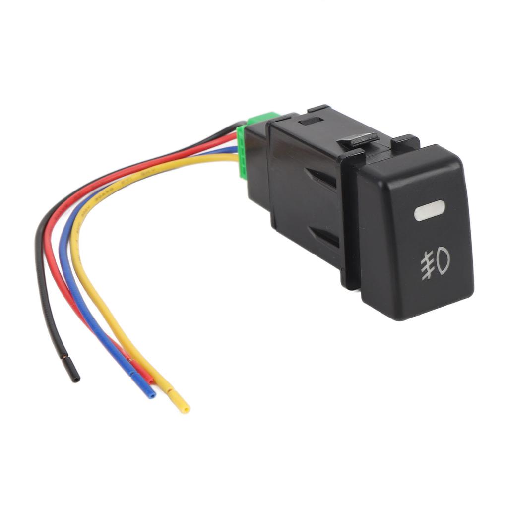 4 Pole 12V Button Switch with LED Indicator Light Fog Light Push Button Switch Replacement for ISUZU MU X