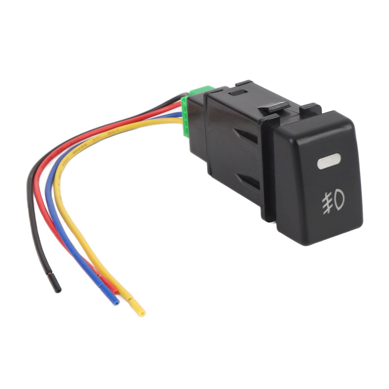 

4-контактный кнопочный переключатель 12 В со светодиодным индикатором, кнопочный переключатель противотуманной фары, замена для