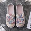 Zapatos de tela ahuecados para mujer, zapatos de madre con fondo plano, antideslizantes, de fondo suave, zapatos de trabajo con ventilación, estilo étnico Retro, informal y sencillo