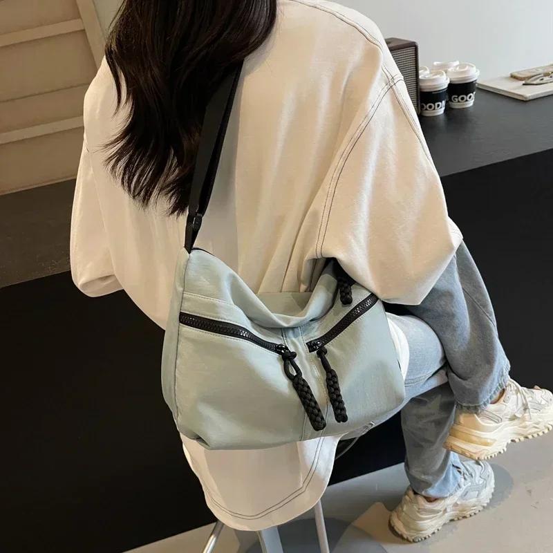 Large Capacity Nylon Casual Youth Crossbody Bag Interior Compartment Bag Women's Sewing Thread Women's Handbag