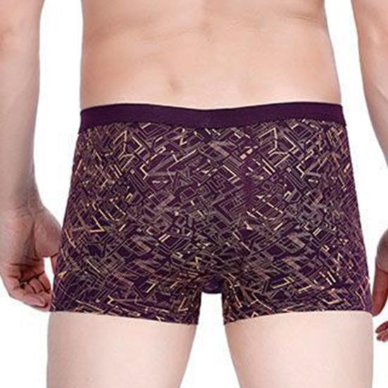 Men Boxer Underwear Elastic Mid-Rise Three-Dimensional Tailoring Shorts Briefs U-Convex Quick-drying Panties