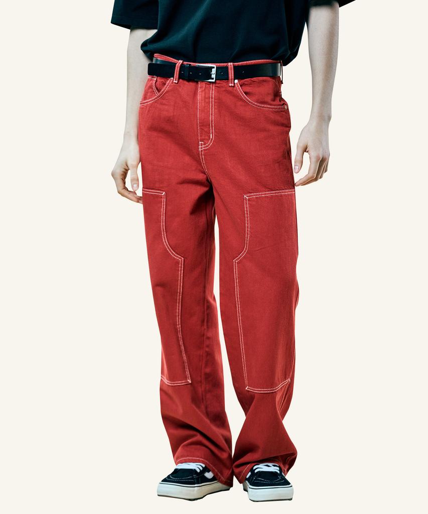 Pillogeulaem Vivid Jun Wide Pants_Red