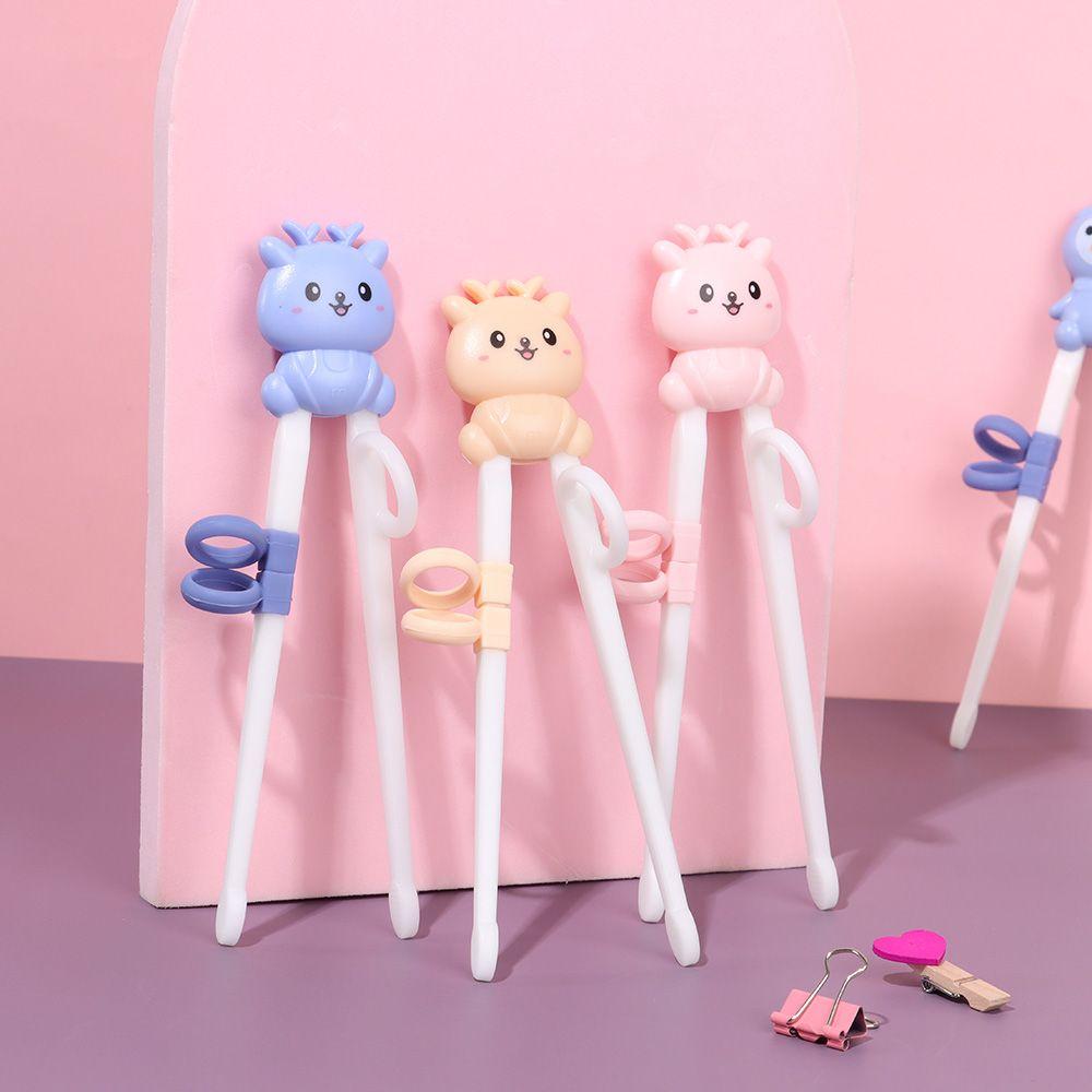 1 Pair Cartoon Chopsticks Children Eating Training Chopsticks Learn Chopsticks Correct Usage Baby Practice Chopstick Tableware