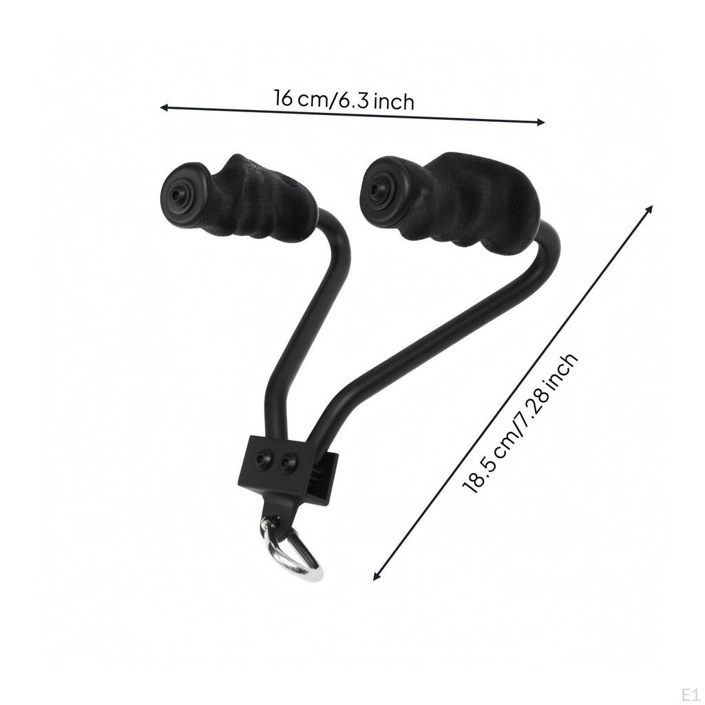 Cables Row Handle Angled Arms Rowing Textured Grip Fitness Equipment