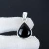 Natural Black Onyx Gemstone Silver Pendant In 925 Sterling Silver- Handmade Design, Everyday Wear Jewelry, Unique Pendant Birthday Gift For Wife