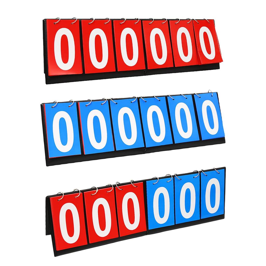 6 Digit Table Scoreboard Sports Scorekeeper Board for Basketball Soccer Indoor Games Badminton