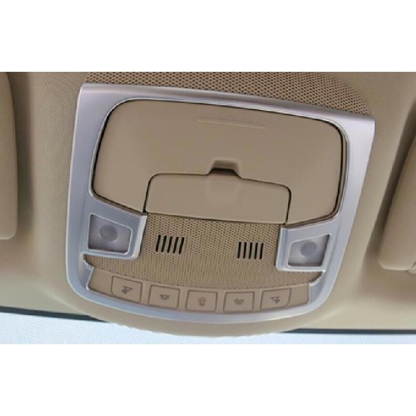 For Ford Edge 2015-21 Matte Silver Car Front Reading Lamp Frame Cover Trim 1PCS