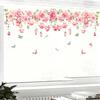 Rose Design Window Sticker, Electrostatic Adhesion No Glue Residue Waterproof Glass Decal for Living Room Bedroom Entrance Hall Home Decor
