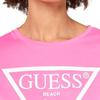 Guess Triangle Crop T-Shirt Classic logo rose