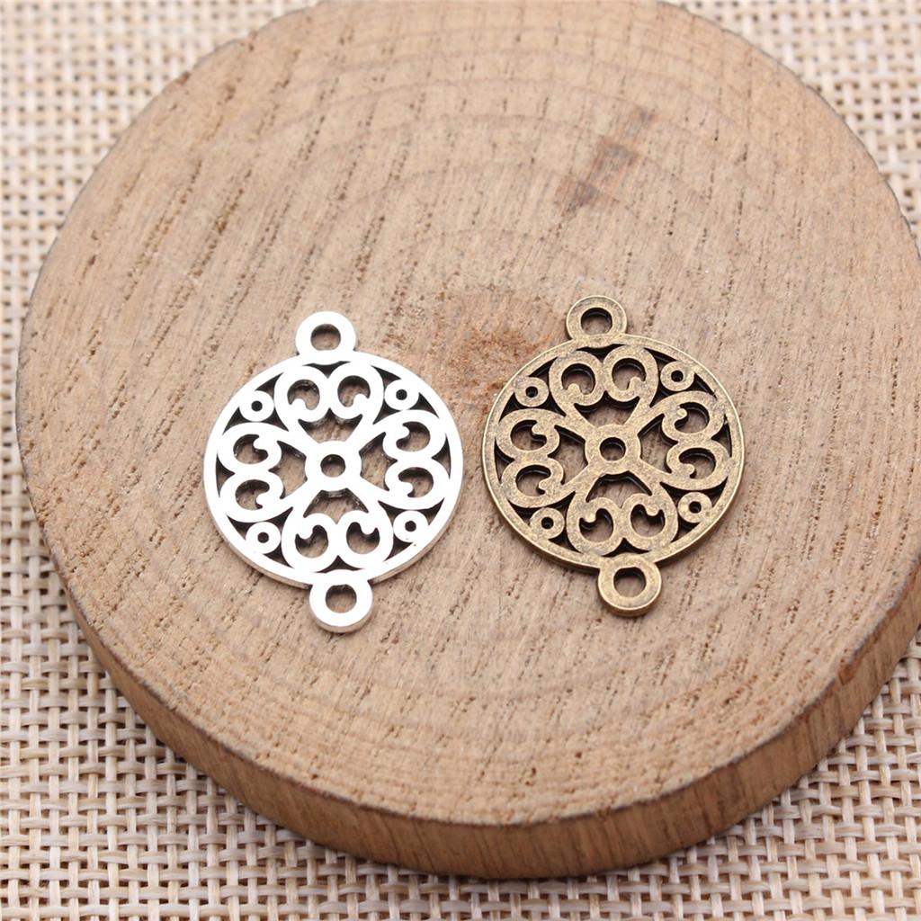 Filigree Diamond Shaped Connectors Ornate Multi Loop Links For Jewelry