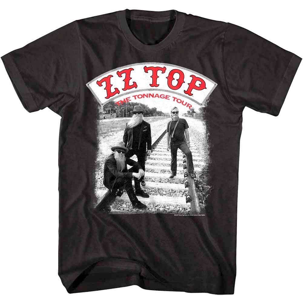 ZZ Top Tonnage Tour Men T Shirt Baddest Men Rock Band Album Music Merch Black M