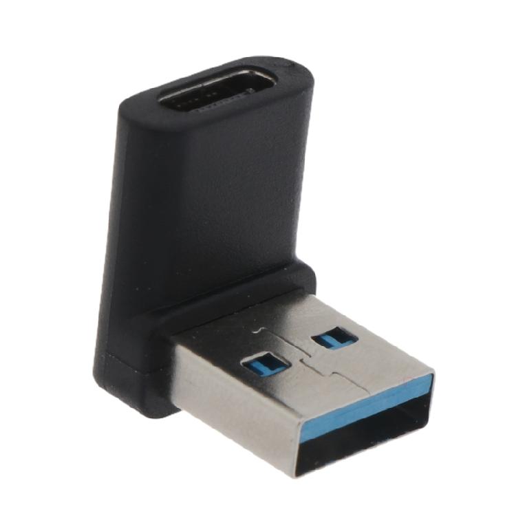 90 Degree Right Angled USB C Female To USB 3.0 Male Adapter For Laptop Charger