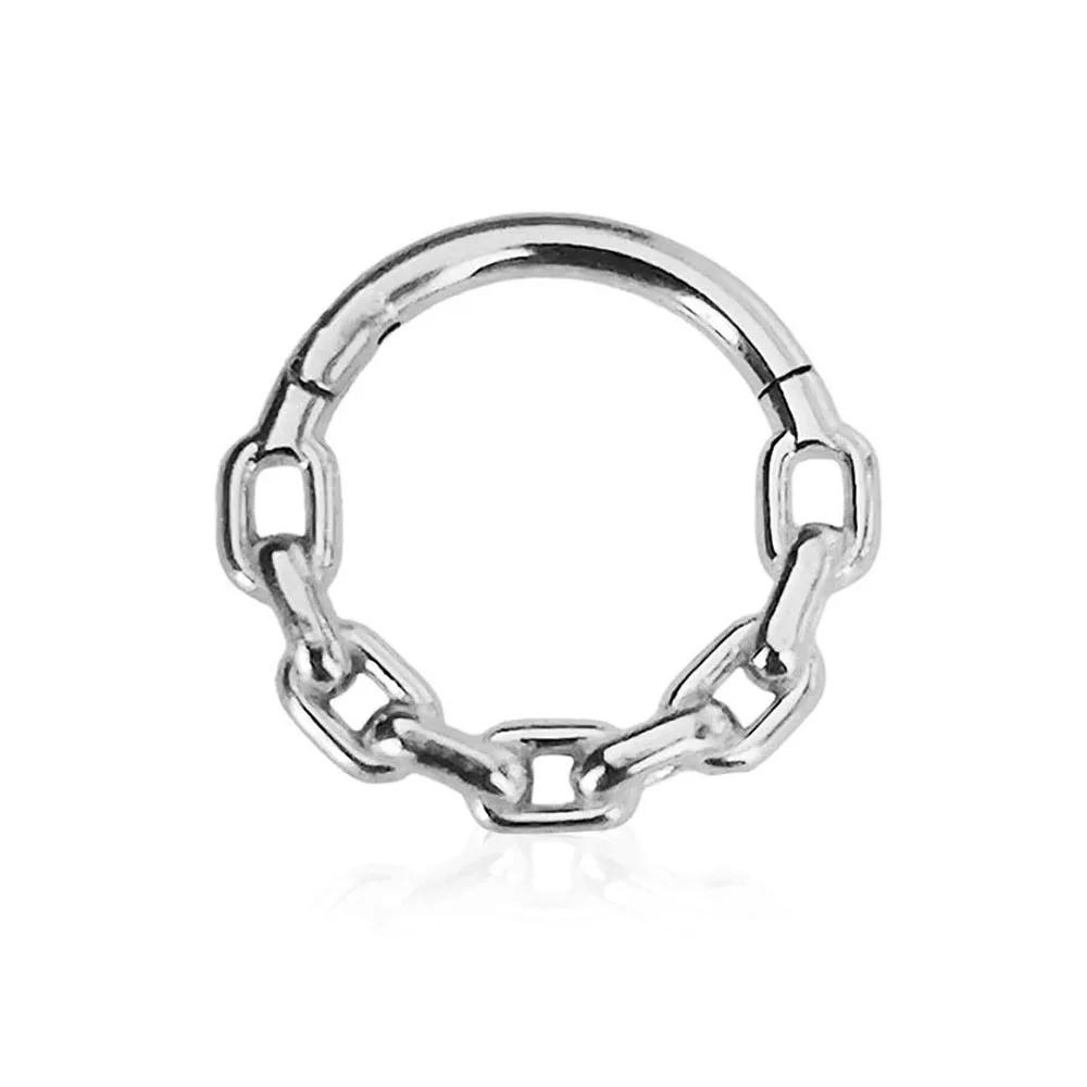 Nasenring aus Edelstahl 316, nahtloser Ring, geschlossener Ring, Nasenseptumring, einfarbiger spitzer Kegel Piercing-Ohrring, runder p