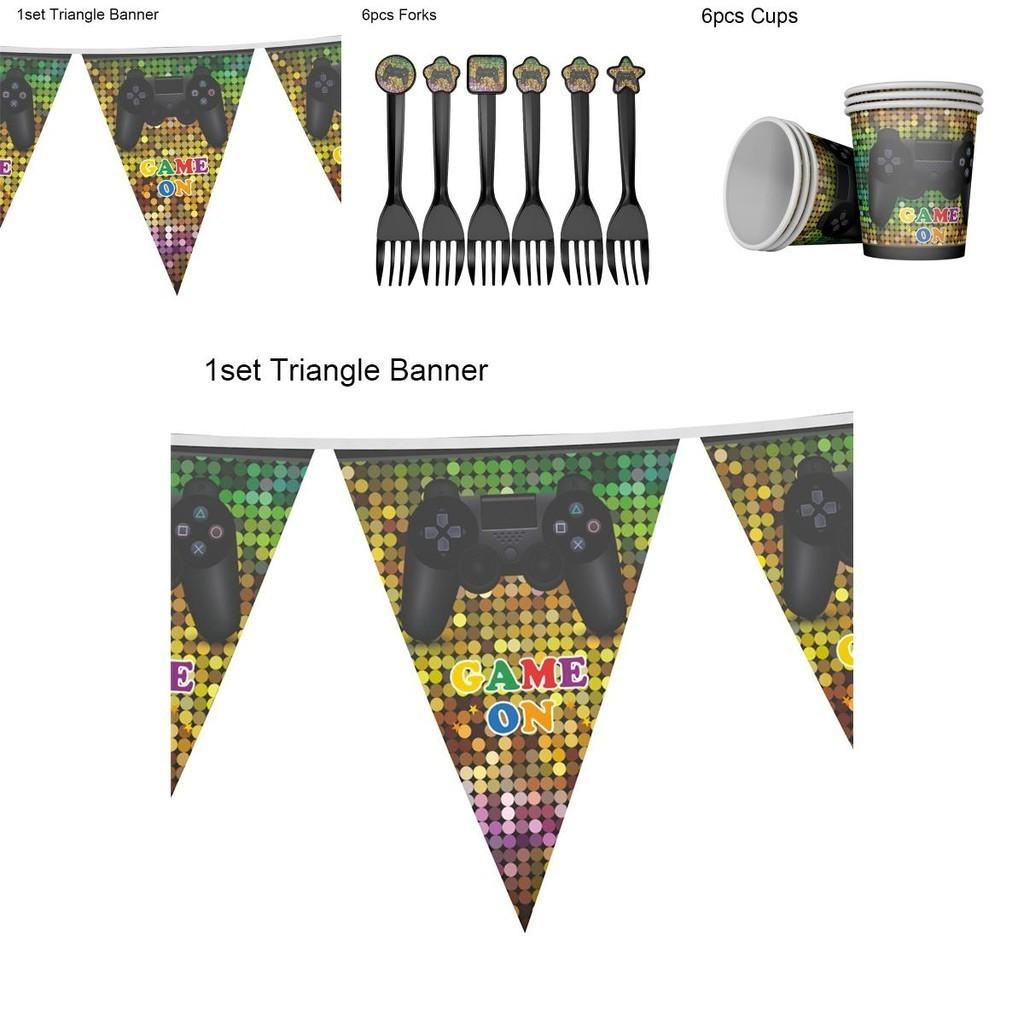 Vibrant Battle Gaming Video Controller Decor For Thrilling Birthday Parties