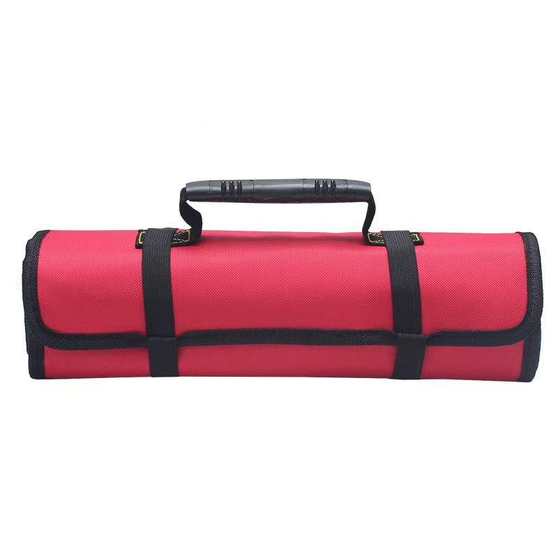 Large Capacity Roll-up Tool Bag for Electricians - Thickened Canvas Pouch for Home Appliance Repair