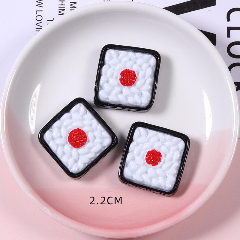 Ready-made Simulated Food Sushi Bread Pizza DIY Phone Case & Beauty Accessories for Kids Resin Jewelry