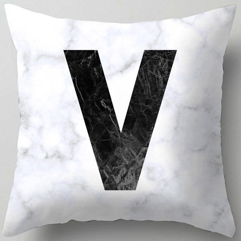 Living Room Sofa Pillow, Office Seat, Lumbar Pillow, Bedside Pillow, Simple Letter Printed Pillow Case, Home Furnishing