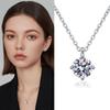 (Gra Warranty) 1-carat Excellent Grade D Color Moissanite Diamond Necklace and Earrings Set