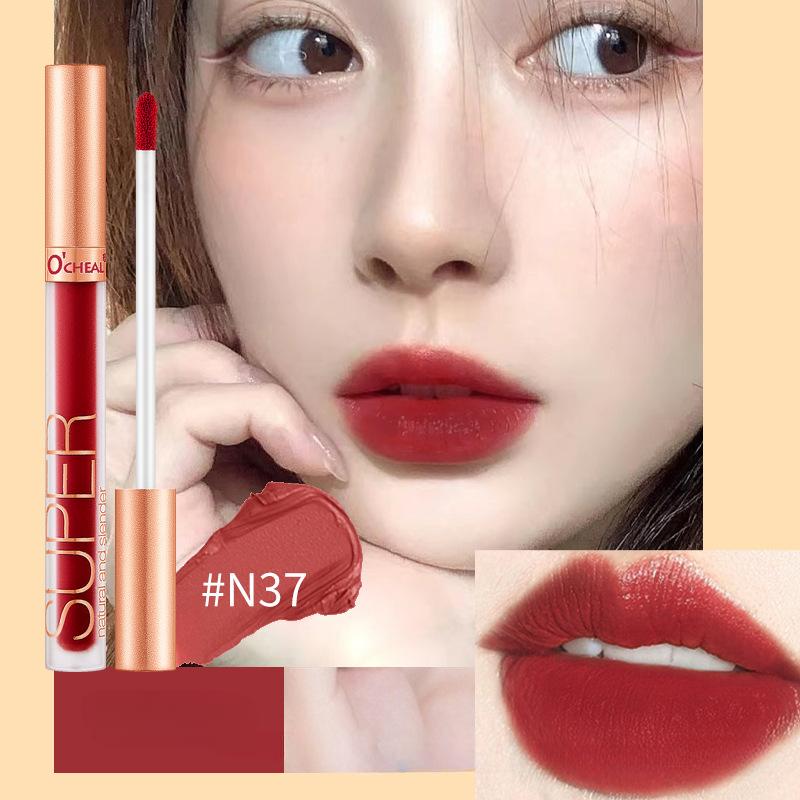 O CHEAL Matte Lip Glaze Lasting Moisture Lip Glaze Водостойкая нелипкая губная помада 37#