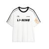 Li Ning Letter Print Loose Comfortable Short Sleeve T-Shirt Unisex Tops White AHSU657-1(TEAM702-3.4.24)