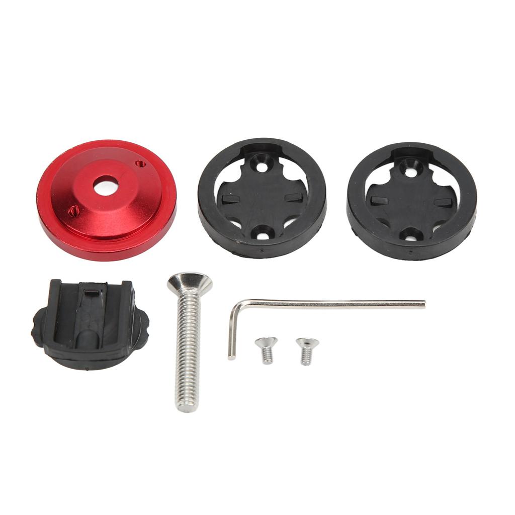 Bicycle Computer Mount CNC Anode 28.6mm Front Fork Diameter 304 Stainless Steel Screws Bike Stem Headset Cover Mount Red