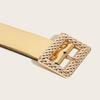Female Belt Gold Color Glitter Waist Belt Decorative Belts for Womens Jeans
