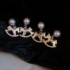 Fashion Jewelry Cartoon Horse Earrings Rocking Pony Drop Earrings Pearl Zodiac Pony Earrings  Lady