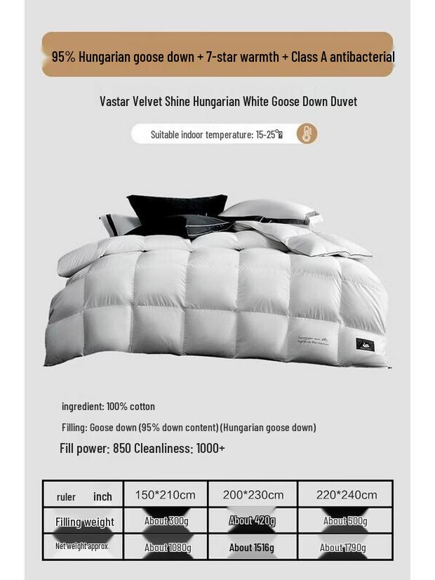 Mercury Fanxing 95% White Goose Down Quilt