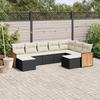 VidaXL Garden Lounge Set with Cushions 9 Pcs, Patio Sofas, Furniture Set, Outdoor Terrace Furniture, Black 3260621
