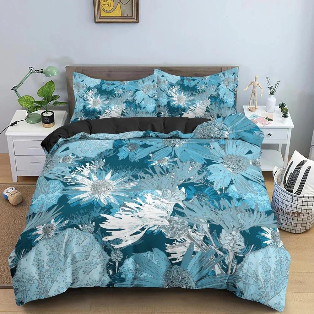 

Tropical Plant Pattern Duvetquilt Cover Palm Trees Bedding Set Watercolor Print Bedclothes Pillowcase King Queen Twin 70x133cm 2pcs