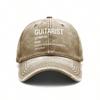 Vintage Washed Unisex Baseball Cap Guitarist Definition Hat Adjustable Casual Outdoor Gift
