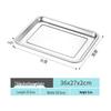 XIANDUN Stainless Steel Rectangular Serving Tray