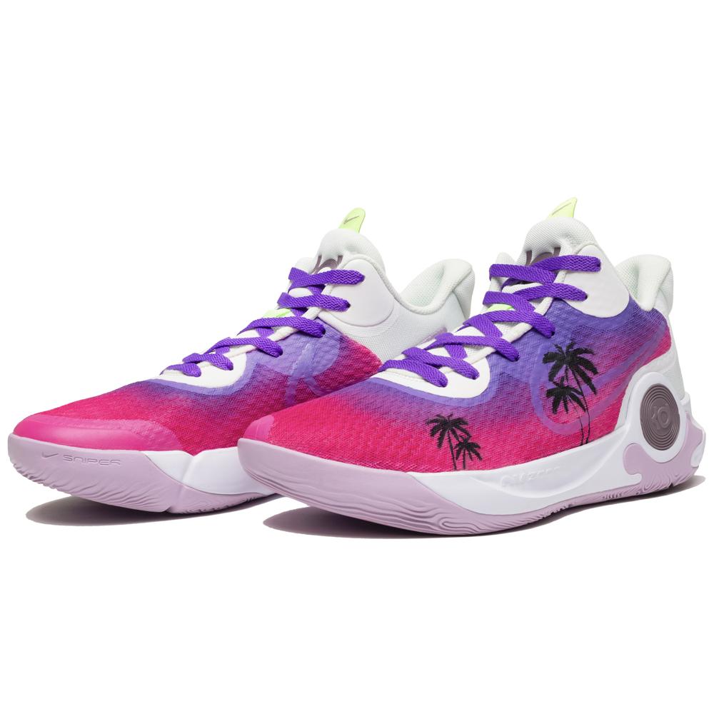 Nike KD Trey 5 IX Ep Cushioning Slip Resistant Abrasion Resistant Low top Vintage Basketball Shoes Men's Pink Purple DJ6922-100(TeamF-)