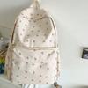 Women's Backpack Nylon Travel Bookbag Purse Floral Print Cute Medium Size Casual Daypack for Girls School Travel