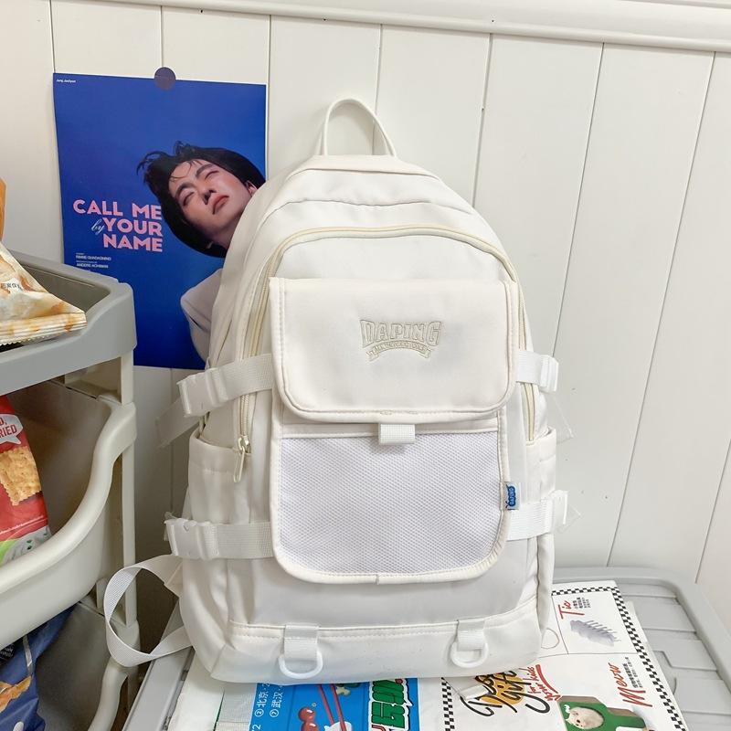 Студенческий однотонный школьный рюкзак женский дорожный рюкзак младших школьников — фото 17