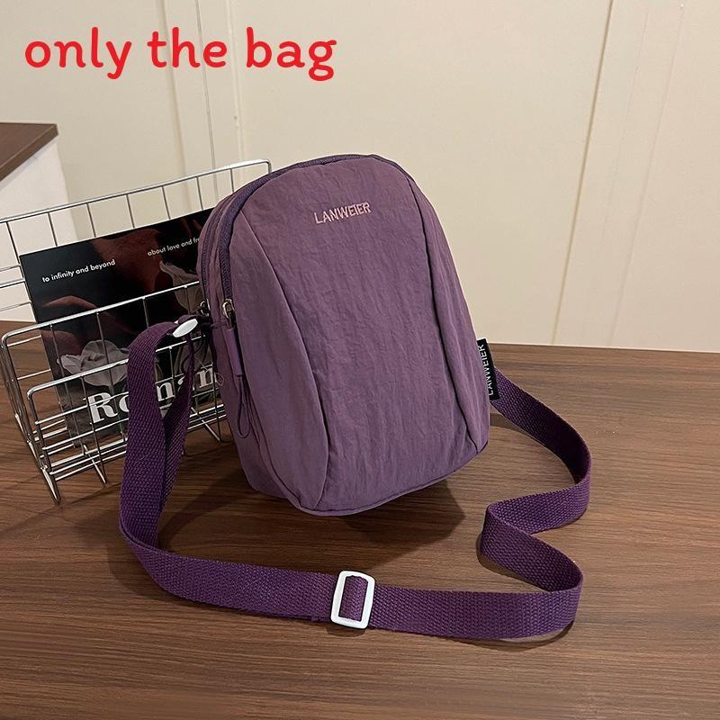 Bag Crossbody Simple With Solid Color And Letter Embroidery Design Daily For