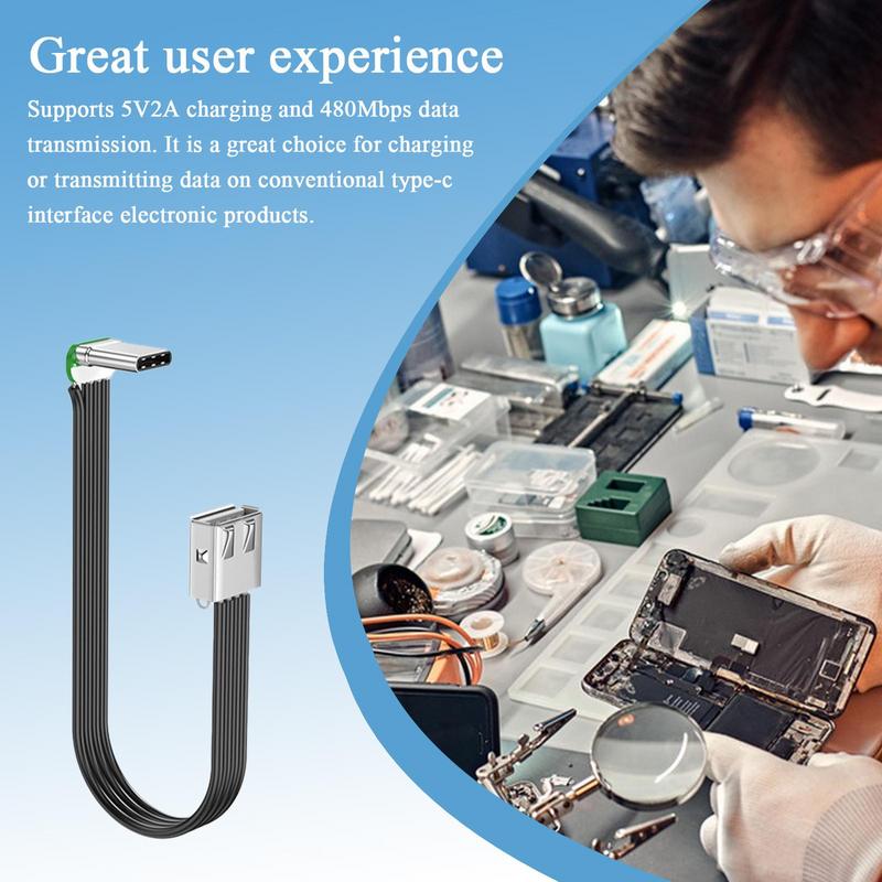 For Otg USB Cables Type C Type C Cord 12 Inches USB 2.0 Charger Cord Fast Charging 480Mbps Speed For Mobile Phones Tablets