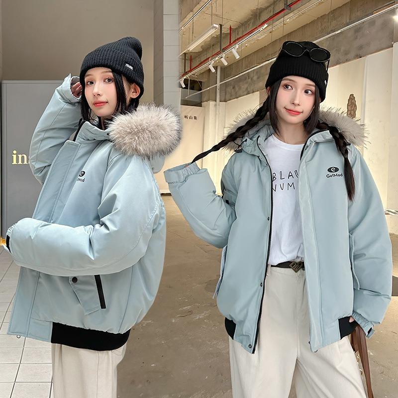Winter new down cotton clothes women's short versatile loose thickened warm cotton-padded clothes jacket pie to overcome