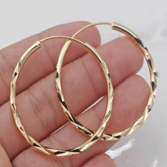 Simple Women Big Hollow Circle Charm Hoop Huggie Earrings Banquet Jewelry Gift