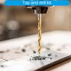 Metric Tap Drill Bit Set 2Pcs M5x0.8 Straight Flute Thread Tap 2Pcs 4.2mm Twist Drill Bit Coated Screw Threading Tool
